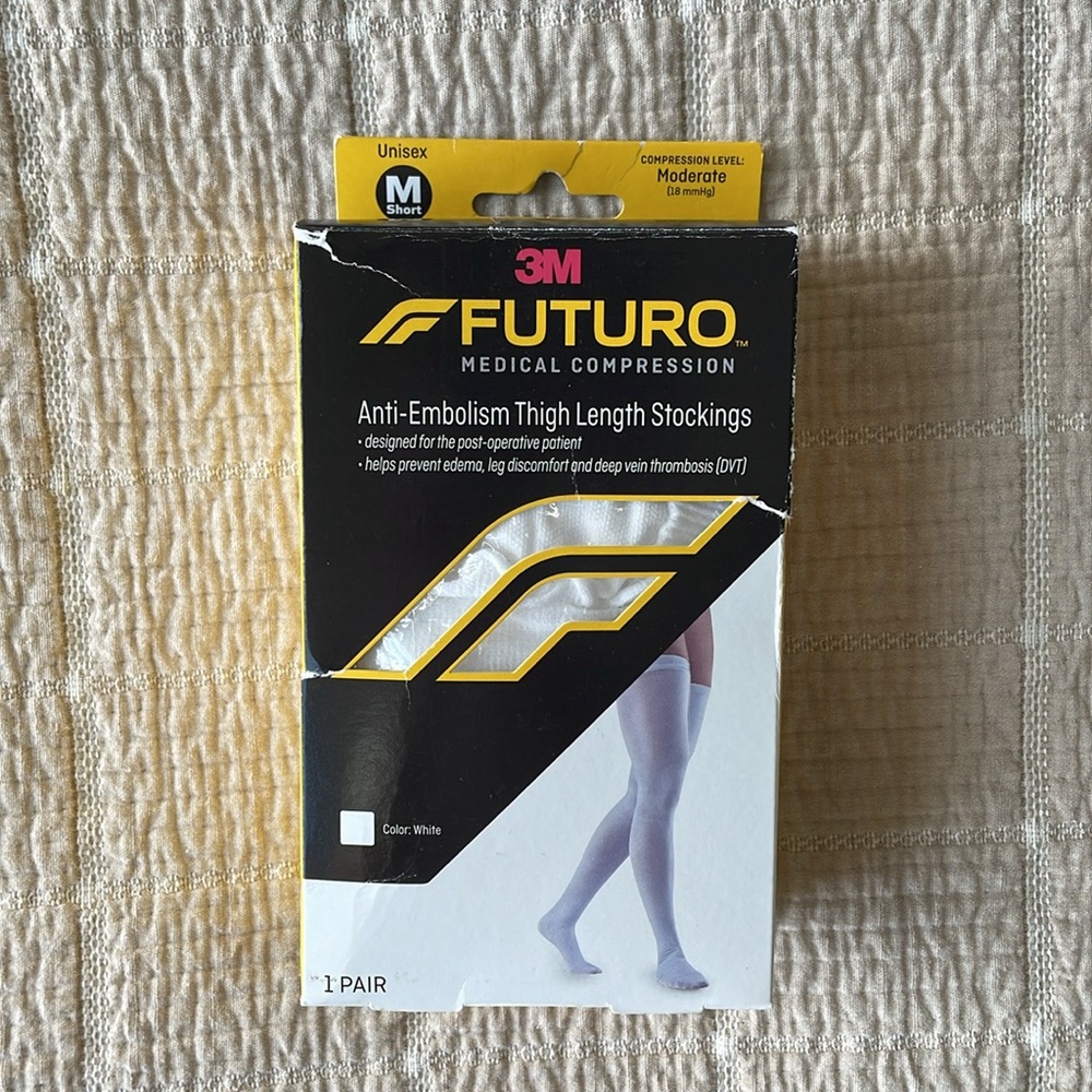 3M Futuro Medical Compression Anti-Embolism Thigh Length Stockings size M Short